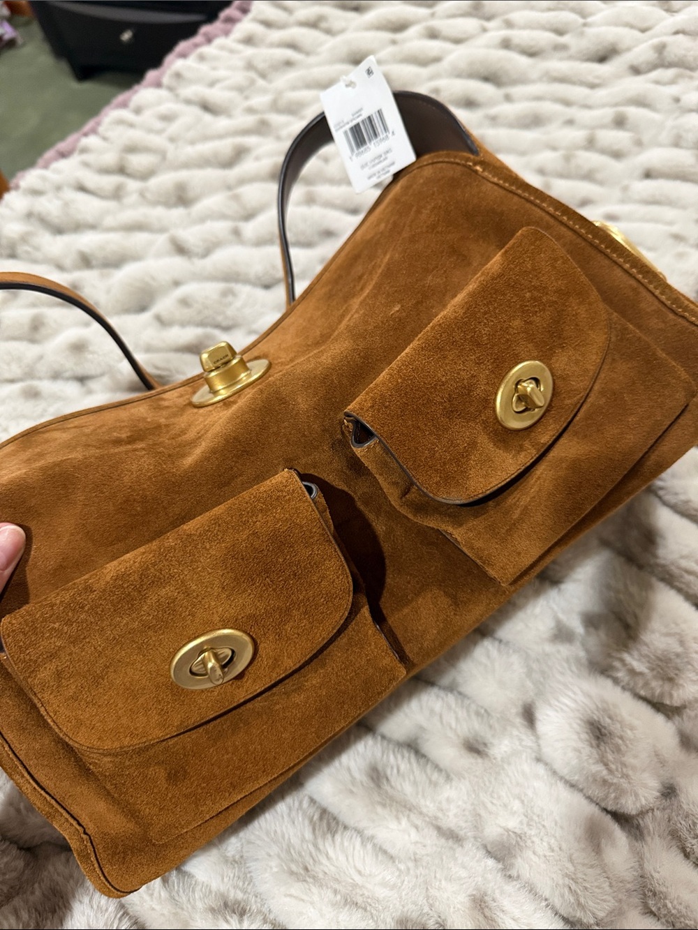 Suede coach haversack nwt - Picture 6 of 15